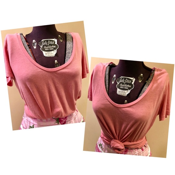 🚫Sold🚫Victoria’s Secret pink soft cotton scoop T - Picture 3 of 8